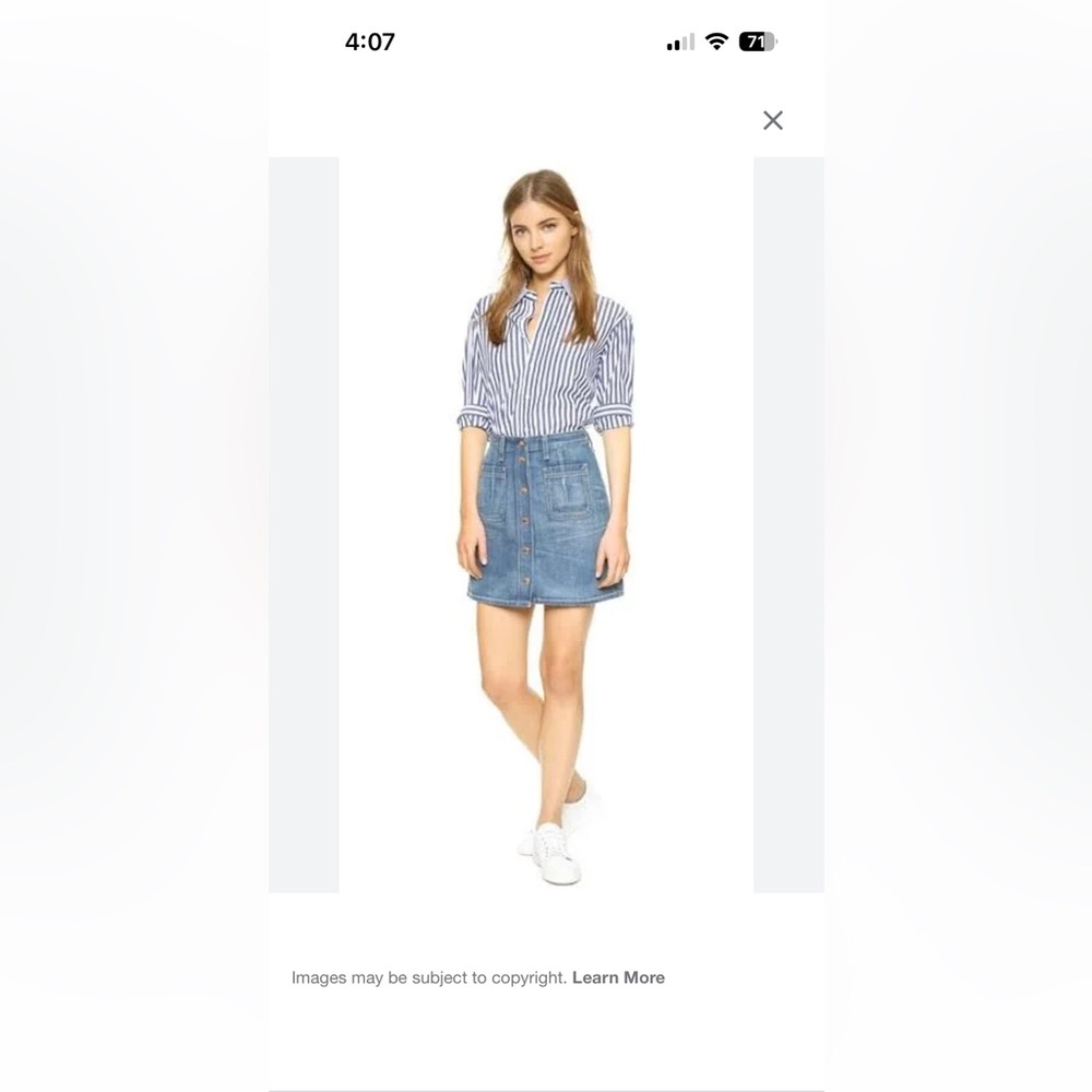 Rag and Bone Denim Button up Skirt Size 24